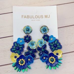 Handmade Floral Pierced Earrings